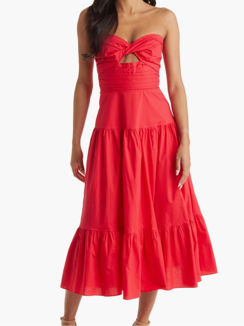 VICI collection strapless cutout dress